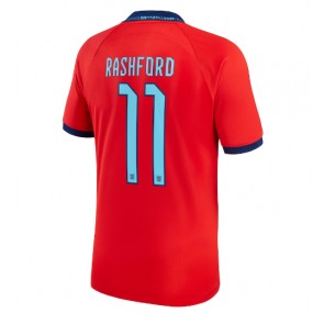 England Marcus Rashford #11 Replica Away Stadium Shirt World Cup 2022 Short Sleeve